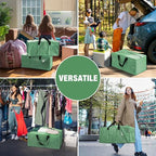 6 Pack Extra Large Moving Bags with Backpack Straps & Handles (Green / 6 Pack)