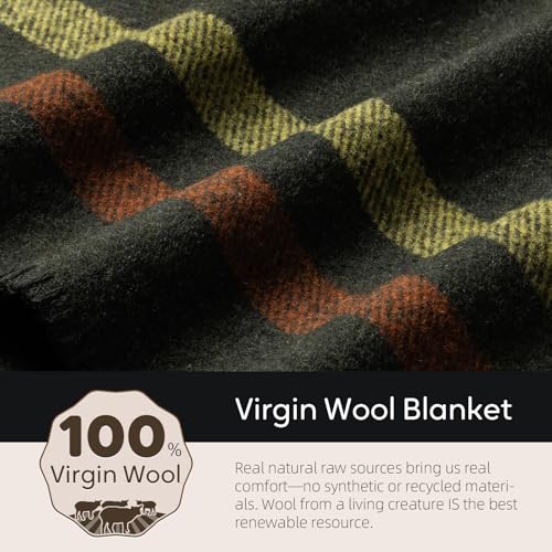 100% Wool Blanket (Chic Verde / Medium)