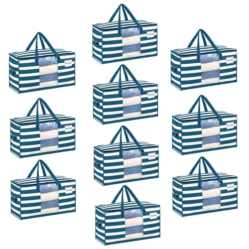 Moving Bags Wide Open Top (Classic Navy Stripe / 10 Pack)