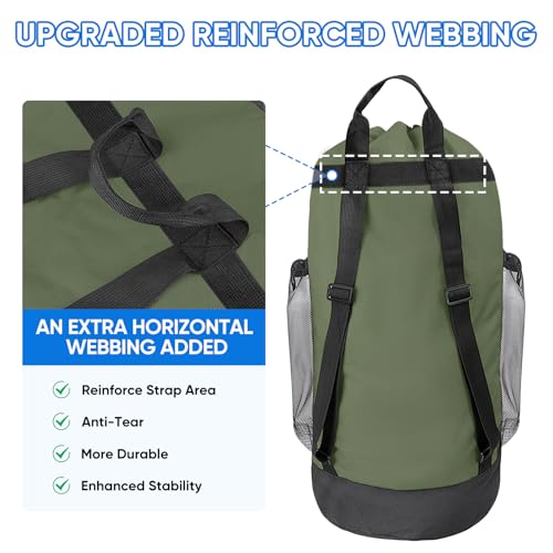 2PK 150L Laundry Bag Backpack (150L - 2PK / Green)