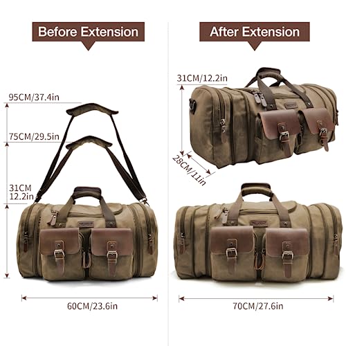 Canvas Duffle Bag (Coffee / X Large-60L Duffle Bag)