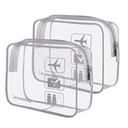 Lermende 2pcs Clear Toiletry Bag TSA Approved Travel Bag, Carry On by Lermende