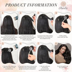 4 Sizes Self Grip Hair Rollers Set (Black)