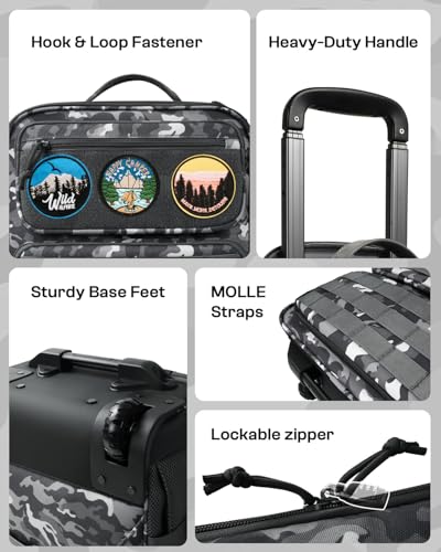 Rolling Tactical Laptop Backpack (Black Camo)