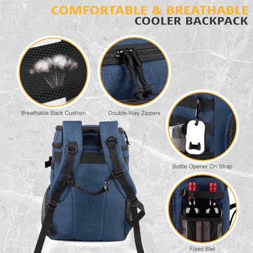 25L Insulated Cooler Backpack Water (Blue)