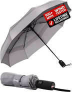 Repel Windproof Travel Umbrella (Charcoal Gray 1-Pack / Standard)