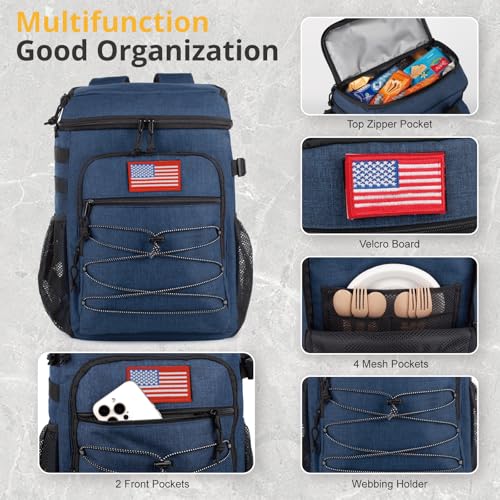 25L Insulated Cooler Backpack Water (Blue)