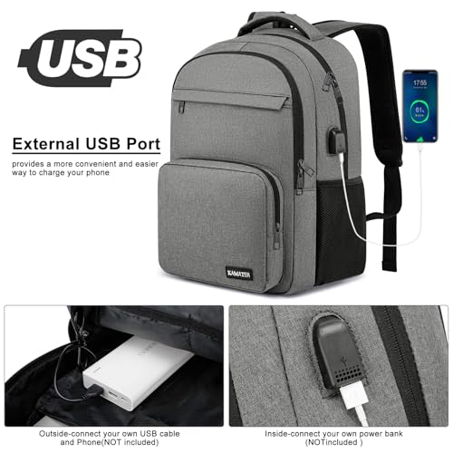 Backpack for School (Grey / 15.6 Inch)