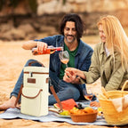 2 Bottle Wine Cooler Tote Carrier (Beige / 2 Bottle-with front pocket)