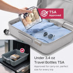 23 Pack TSA Approved Travel Bottles for Toiletries (Brown)