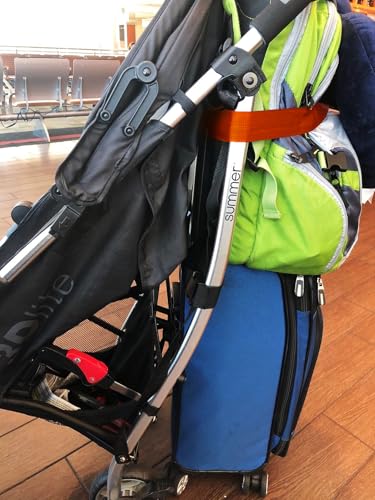 4 Pack Luggage Connector Straps for Carry On Bag Multiple Suitcases (4Pcs Orange / 45 In Connect)