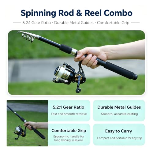 Fishing Pole Combo Set (black)