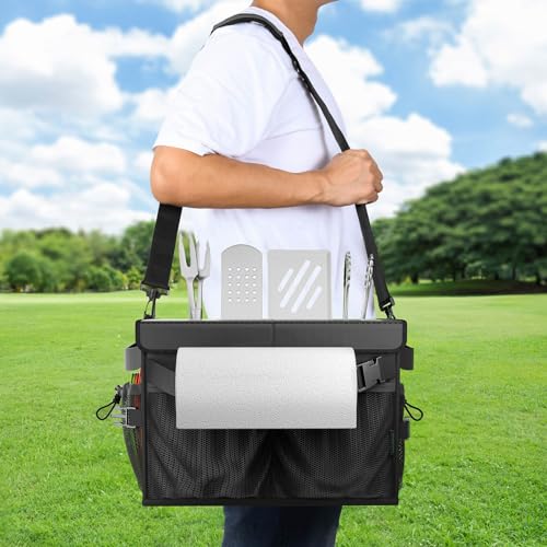 Grill Caddy with Lid (Black-with lid)