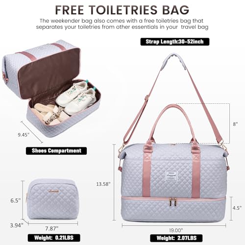Travel Duffle Bag (Silver Grey / Large-2 Pcs)