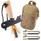 Fire Starter Tool Kit Survival Gear for Hiking Campfires Bushcraft