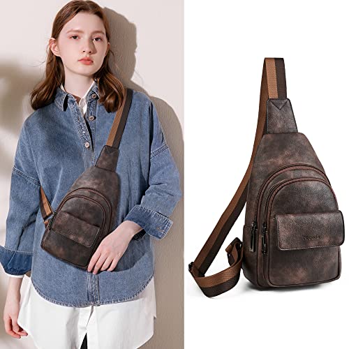 Sling Bag Crossbody Bags (Light Coffee)