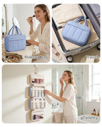 Hanging Travel Toiletry Bag for Women (Z-Blue / Medium)