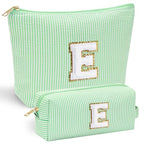 Initial Makeup Bag for Women (Green / E)