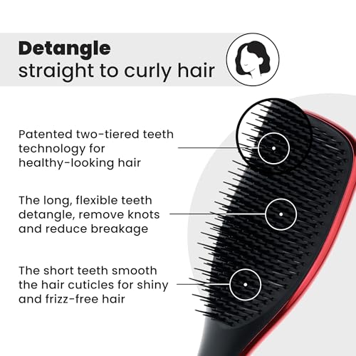 x Devil Wears Prada Ultimate Detangler Brush (Red Metallic / Full Size)
