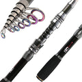 Telescopic Fishing Rod Carbon Fiber Travel Portable Spinning Fishing Pole for Boat Saltwater and Freshwater Fishing (7.87 ft / C-only Fishing Rod)