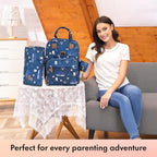 Diaper Bag Backpack with Portable Changing Pad (Blue Sea Squad)