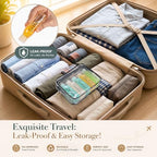 Travel Bottles for Toiletries 5 PCS 3.4oz Plastic Bottles with Clear Bag (Clear with bag)