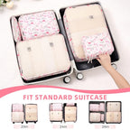8 Set Packing Cubes Luggage Packing Organizers for Travel Accessories (Pink Flamingo / 8 Set)