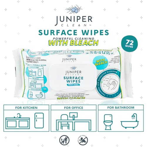 6 Pack Surface Cleaning Wipes with Bleach (72 Count (Pack of 6))