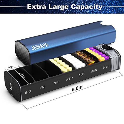 Extra Large Pill Organizer 7 Day (Blue)