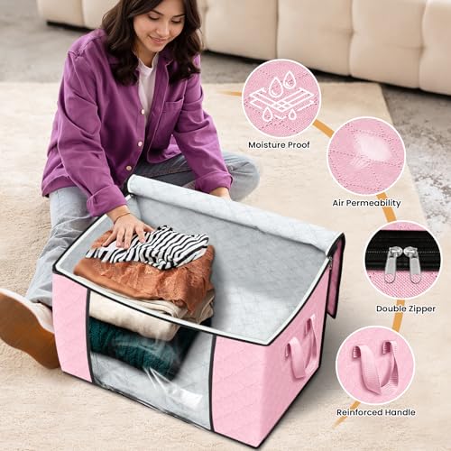 90L Clothes Storage (6 Pack-90l / Pink)