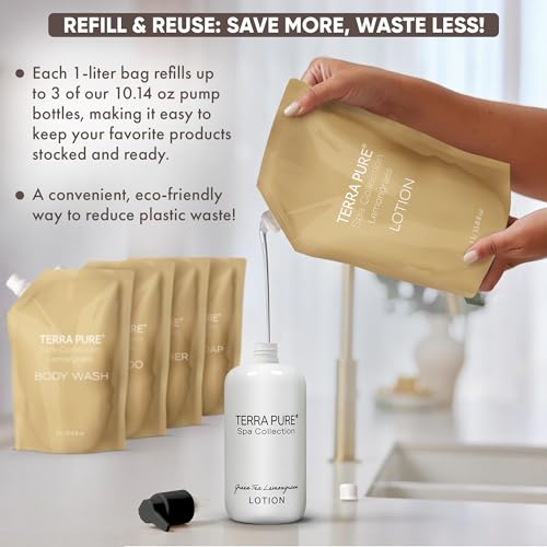 Spa Body Lotion Refill Bags (33.8 Fl Oz (Pack of 3) / Lotion)