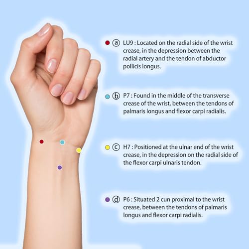 Motion Sickness Bracelets Wristband Sea Sickness for Adult Kids & Pregnant Women (B-03-bule+pink-daisy)