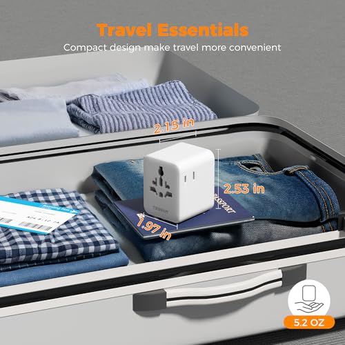 Universal Travel Adapter (Grey&White-20W)