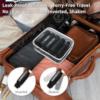 Travel Bottles for Toiletries 10PCS 100ml (A-3.4oz-Black-3label1blank / Black)