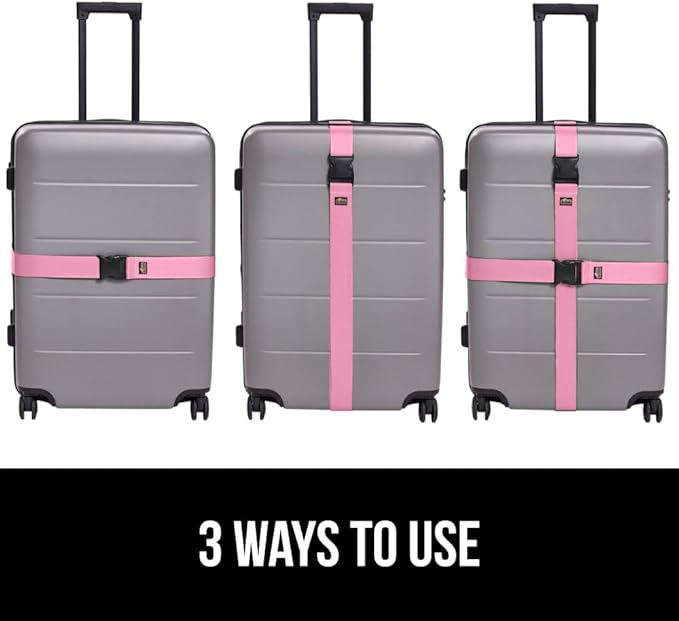 GORILLA GRIP Heavy Duty 4 Pack Adjustable Luggage Straps - Image 6