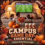 48 Sets 8 oz Fall Football Coffee Cups with Lids and Sleeves (Football)
