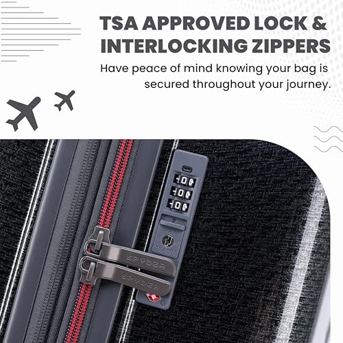 Traverse 25 Inch Medium Expandable Hardside Upright Suitcase with 360° Spinner Wheels (Charcoal / Medium Checked)