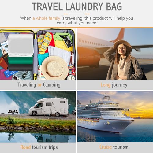 Extra Large Heavy Duty Laundry Bag (Extra Large Laundry Bag With Handles (White))