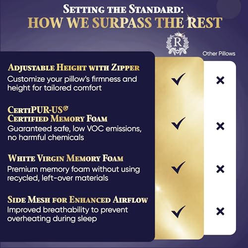 King 2 Pack Memory Foam Pillow (King (Pack of 2))