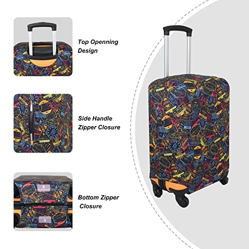 Travel Luggage Cover Fits 31 (XL / Stamp)