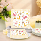 50Pcs Chicken Party Napkins Decorations (Yellow)