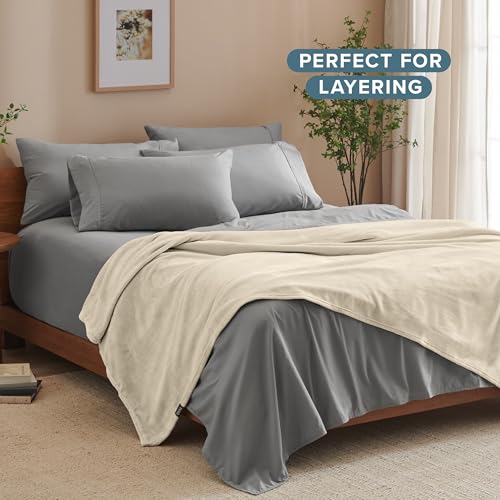 Fleece Blanket Luxury Microplush (Throw XL / 20 - Oyster)
