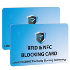 2 Pack RFID Blocking Card for Credit Debit ID Card (Sky Blue)