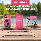 Kids Fishing Pole for Boys (2 Pack- Pink + Pink (Complete Set) / 4ft)