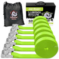 1" x 12 ft Lashing Straps (6 PK / Green)