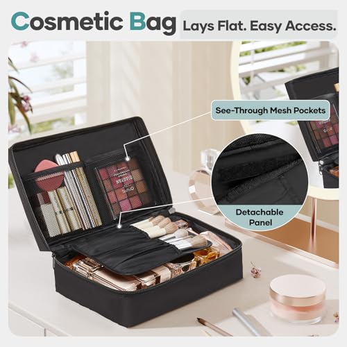 10 Set Compression Packing Cubes for Travel Essentials (Black(Makeup Bag) / 10 set)