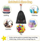 Black Travel Shoe Bags (Black / 5 Pack)