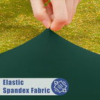 2 Pack Rectangle Spandex Fitted Table Cloth (Hunter Green / 72" x 18" (Rectangular))