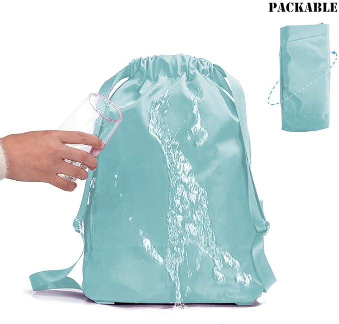 ZOORON Waterproof Drawstring Gym Backpack Bag - Image 5