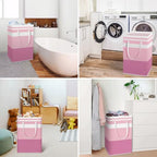 2 Pack Large Laundry Baskets (88L / Pink)